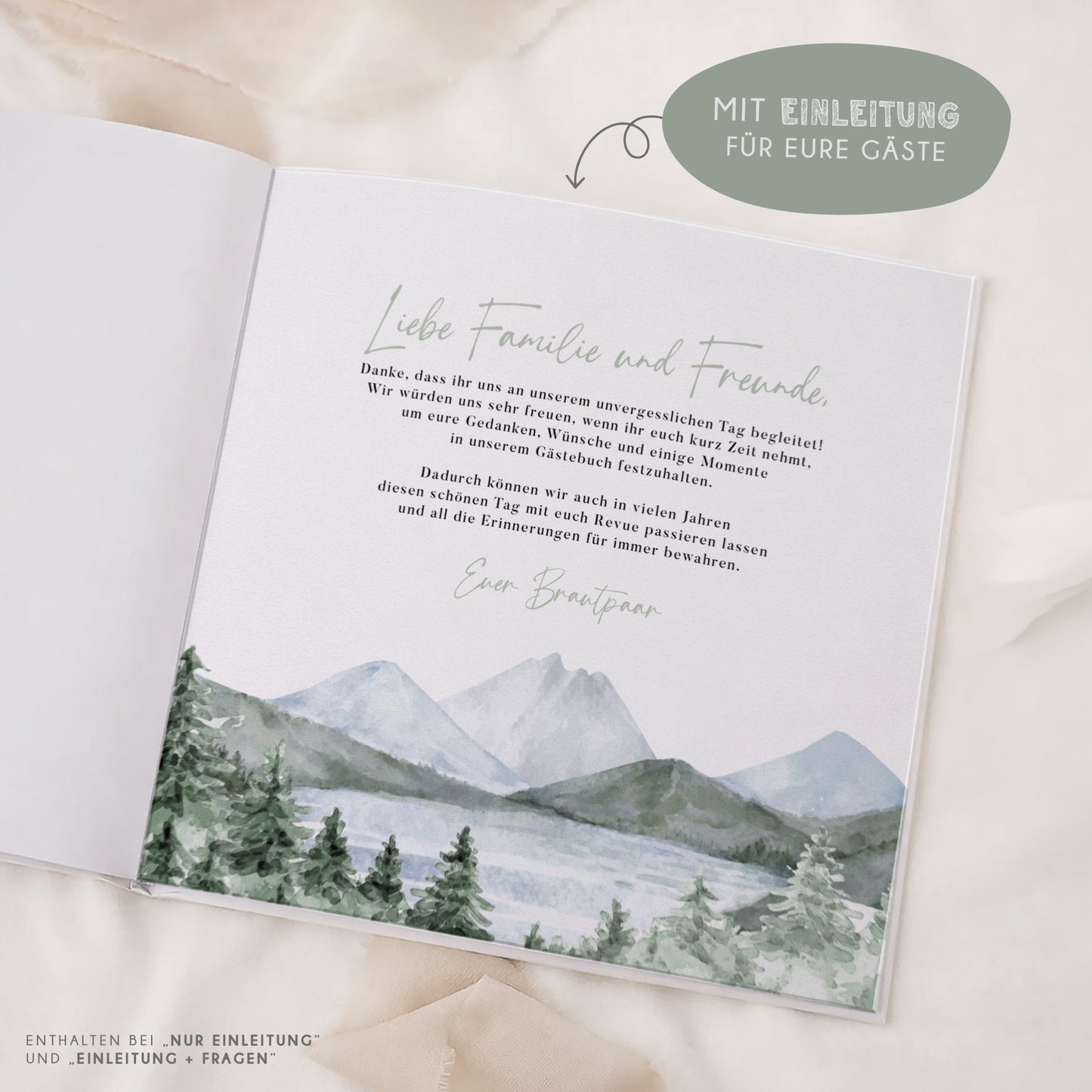 Personalisiertes Gästebuch Hochzeit – Wanderlust Design