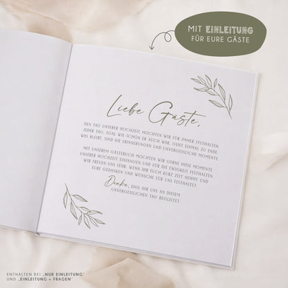 Personalisiertes Gästebuch Hochzeit – Sage Green Eukalyptus