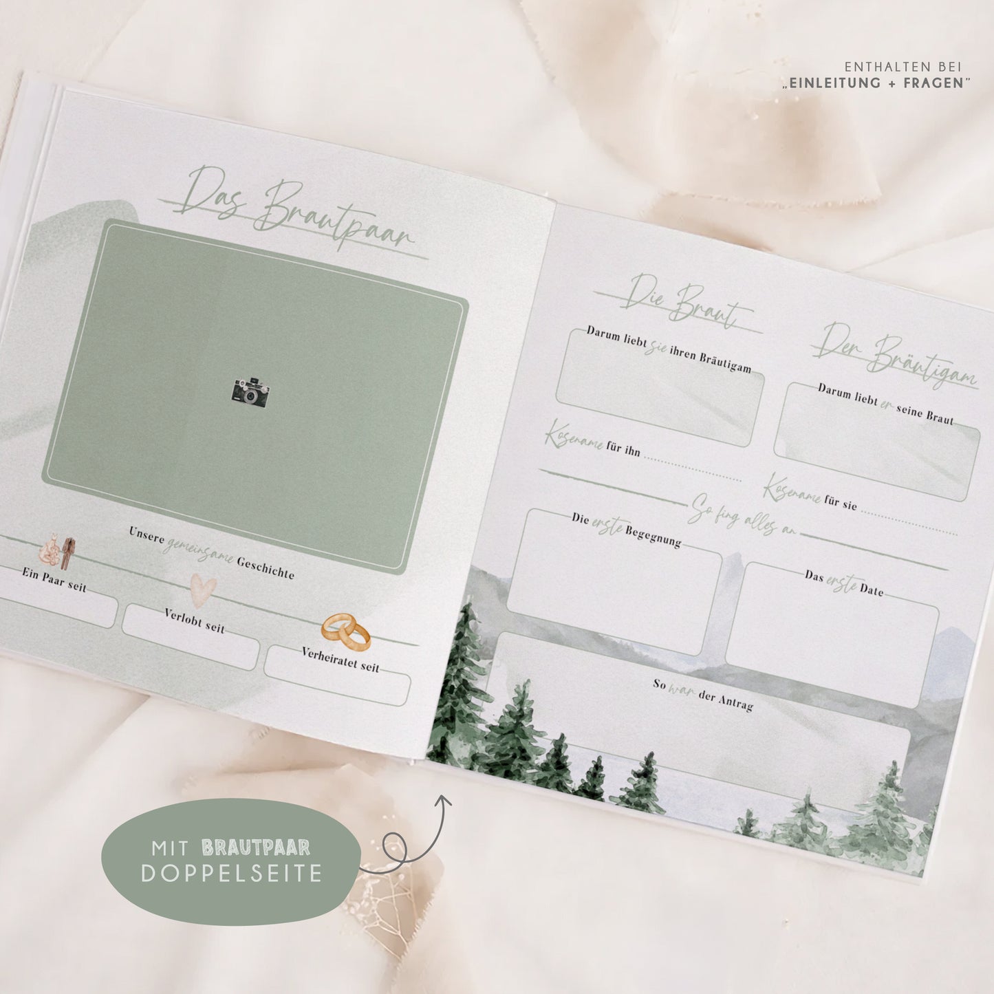 Personalisiertes Gästebuch Hochzeit – Wanderlust Design
