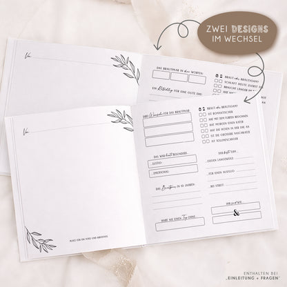 Personalisiertes Gästebuch Hochzeit – Simple White Eukalyptus