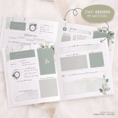 Personalisiertes Gästebuch Hochzeit – Eukalyptus Watercolor