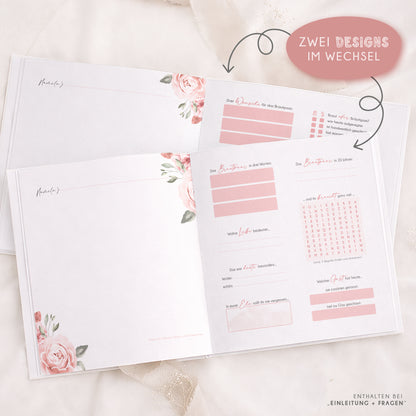 Personalisiertes Gästebuch Hochzeit – Vintage Blumen