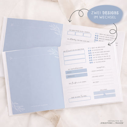 Personalisiertes Gästebuch Hochzeit – Dusty Blue Eukalyptus