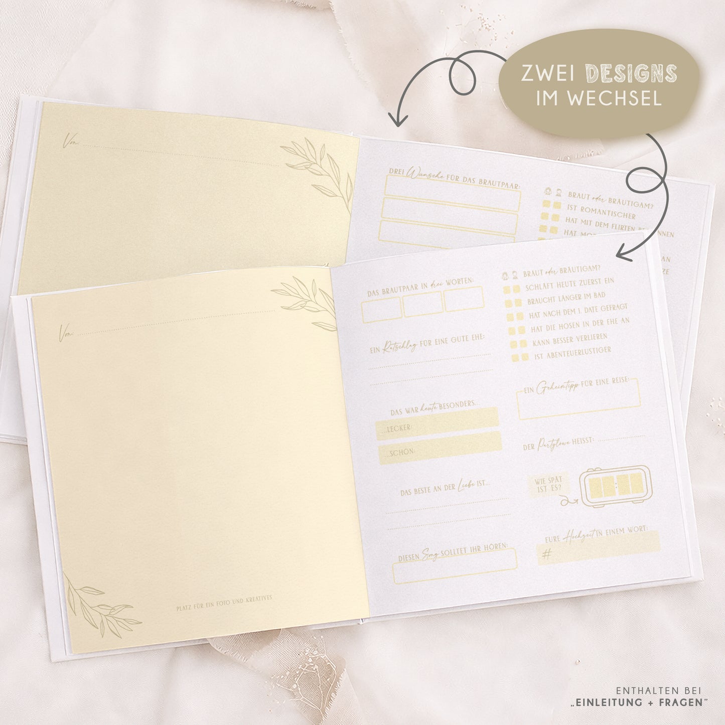 Personalisiertes Gästebuch Hochzeit – Butter Yellow Eukalyptus