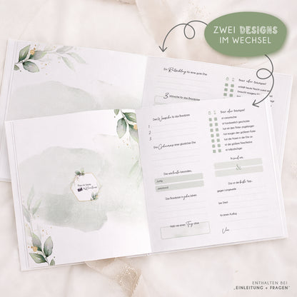 Personalisiertes Gästebuch Hochzeit – Eukalyptus Aquarell Design
