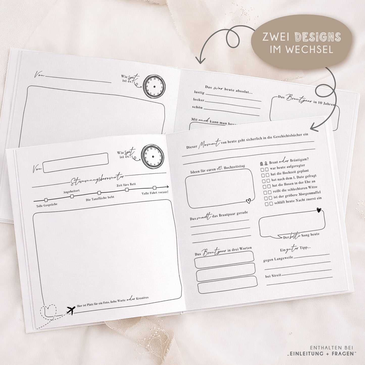 Personalisiertes Hochzeitsgästebuch – Weltkarte Reise Design
