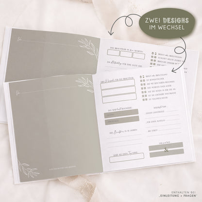 Personalisiertes Gästebuch Hochzeit – Sage Green Eukalyptus