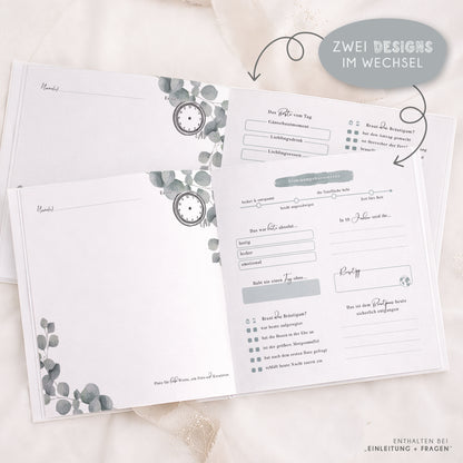 Personalisiertes Gästebuch Hochzeit – Eukalyptus Kranz