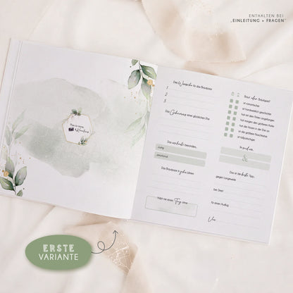Personalisiertes Gästebuch Hochzeit – Eukalyptus Aquarell Design