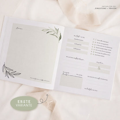 Personalisiertes Gästebuch Hochzeit – Mediterranes Oliven Design