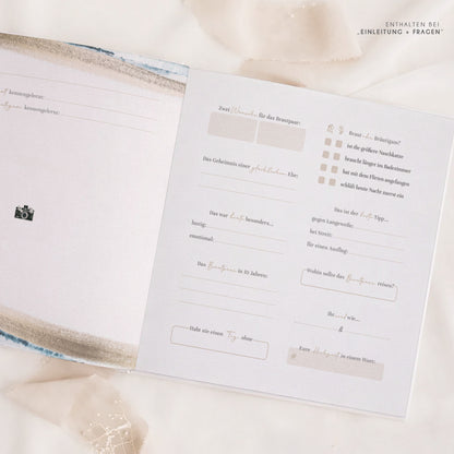Personalisiertes Gästebuch Hochzeit – Maritimes Aquarell Design
