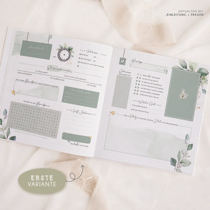 Personalisiertes Gästebuch Hochzeit – Eukalyptus Watercolor