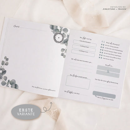 Personalisiertes Gästebuch Hochzeit – Eukalyptus Design