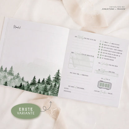 Personalisiertes Gästebuch Hochzeit – Naturliebe Wald