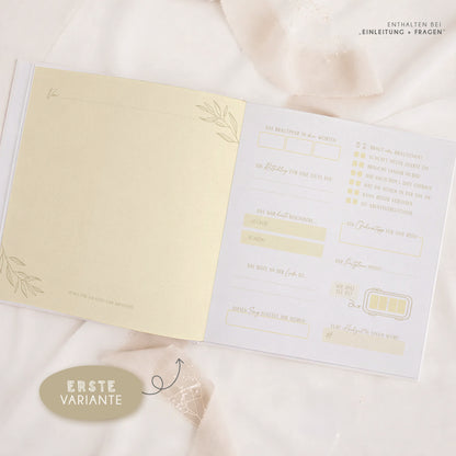 Personalisiertes Gästebuch Hochzeit – Butter Yellow Eukalyptus