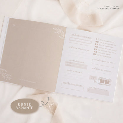 Personalisiertes Gästebuch Hochzeit – Soft Beige Eukalyptus