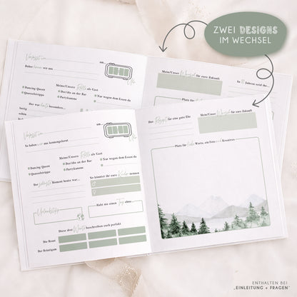 Personalisiertes Gästebuch Hochzeit – Wanderlust Design