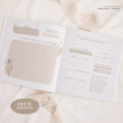 Personalisiertes Gästebuch Hochzeit – Boho Wildblumen Design
