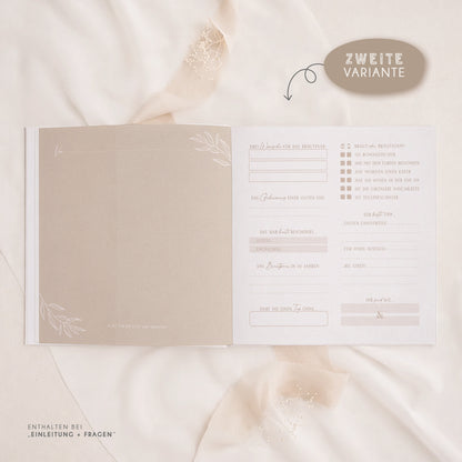Personalisiertes Gästebuch Hochzeit – Soft Beige Eukalyptus