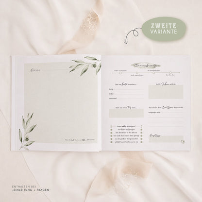 Personalisiertes Gästebuch Hochzeit – Mediterranes Oliven Design