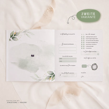 Personalisiertes Gästebuch Hochzeit – Eukalyptus Aquarell Design