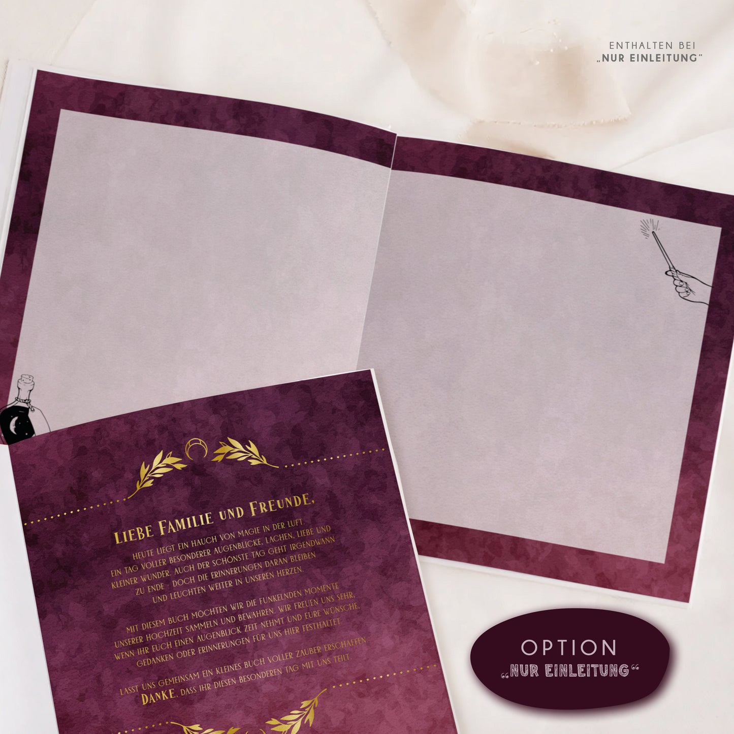 Personalisiertes Gästebuch Hochzeit – Magische Hochzeit in Bordeaux