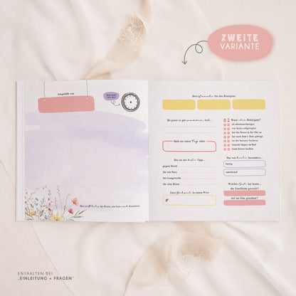 Personalisiertes Gästebuch Hochzeit – Bunte Wildblumen