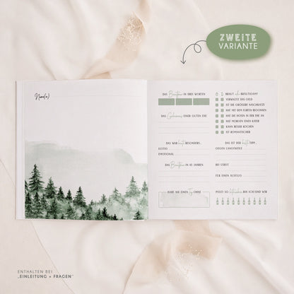 Personalisiertes Gästebuch Hochzeit – Naturliebe Wald