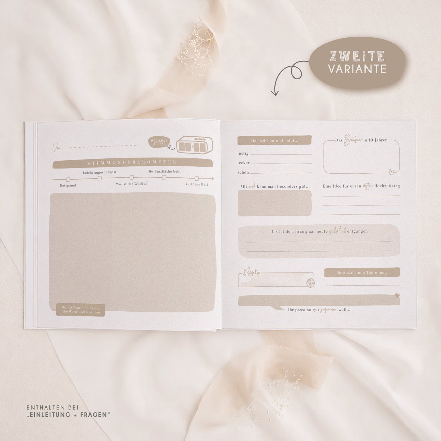 Personalisiertes Gästebuch Hochzeit – Fingerabdruck Herz