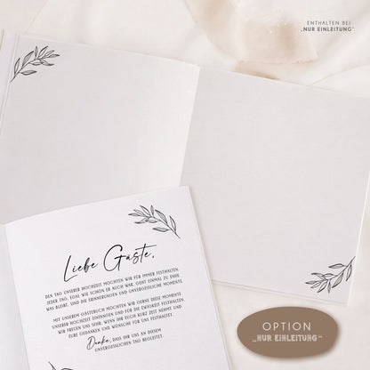Personalisiertes Gästebuch Hochzeit – Simple White Eukalyptus