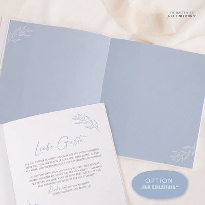 Personalisiertes Gästebuch Hochzeit – Dusty Blue Eukalyptus