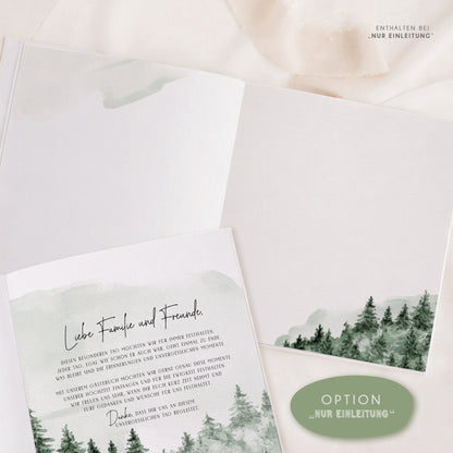 Personalisiertes Gästebuch Hochzeit – Naturliebe Wald