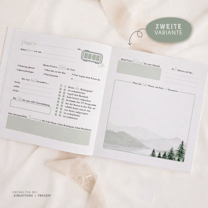 Personalisiertes Gästebuch Hochzeit – Wanderlust Design