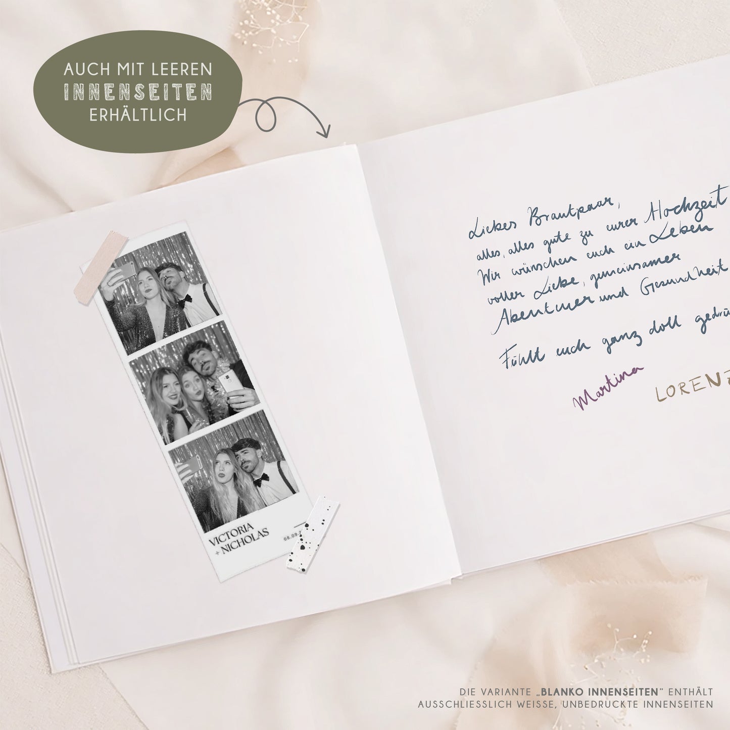 Personalisiertes Gästebuch Hochzeit – Sage Green Eukalyptus