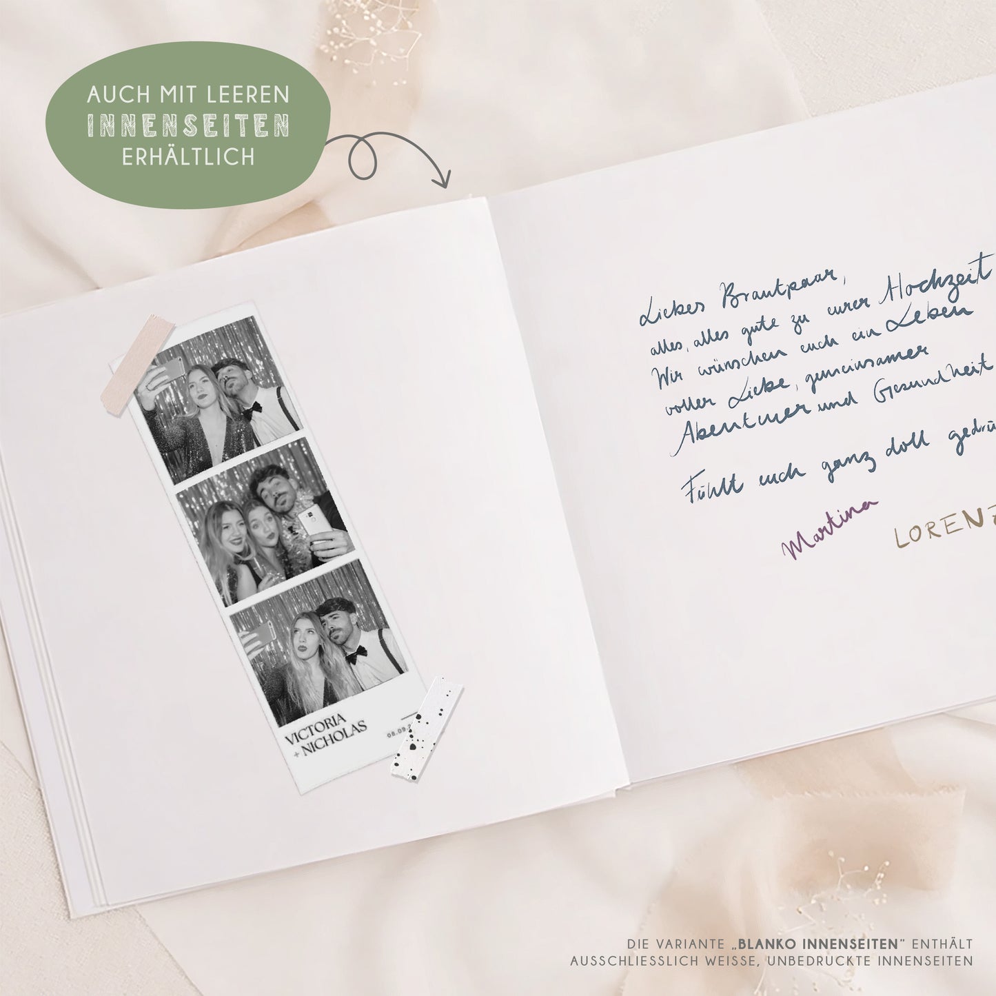 Personalisiertes Gästebuch Hochzeit – Eukalyptus Aquarell Design