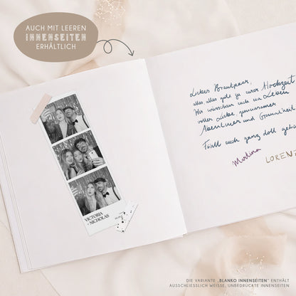 Personalisiertes Gästebuch Hochzeit – Soft Beige Eukalyptus