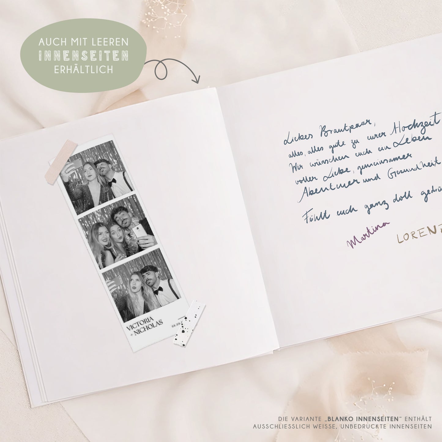 Personalisiertes Gästebuch Hochzeit – Mediterranes Oliven Design