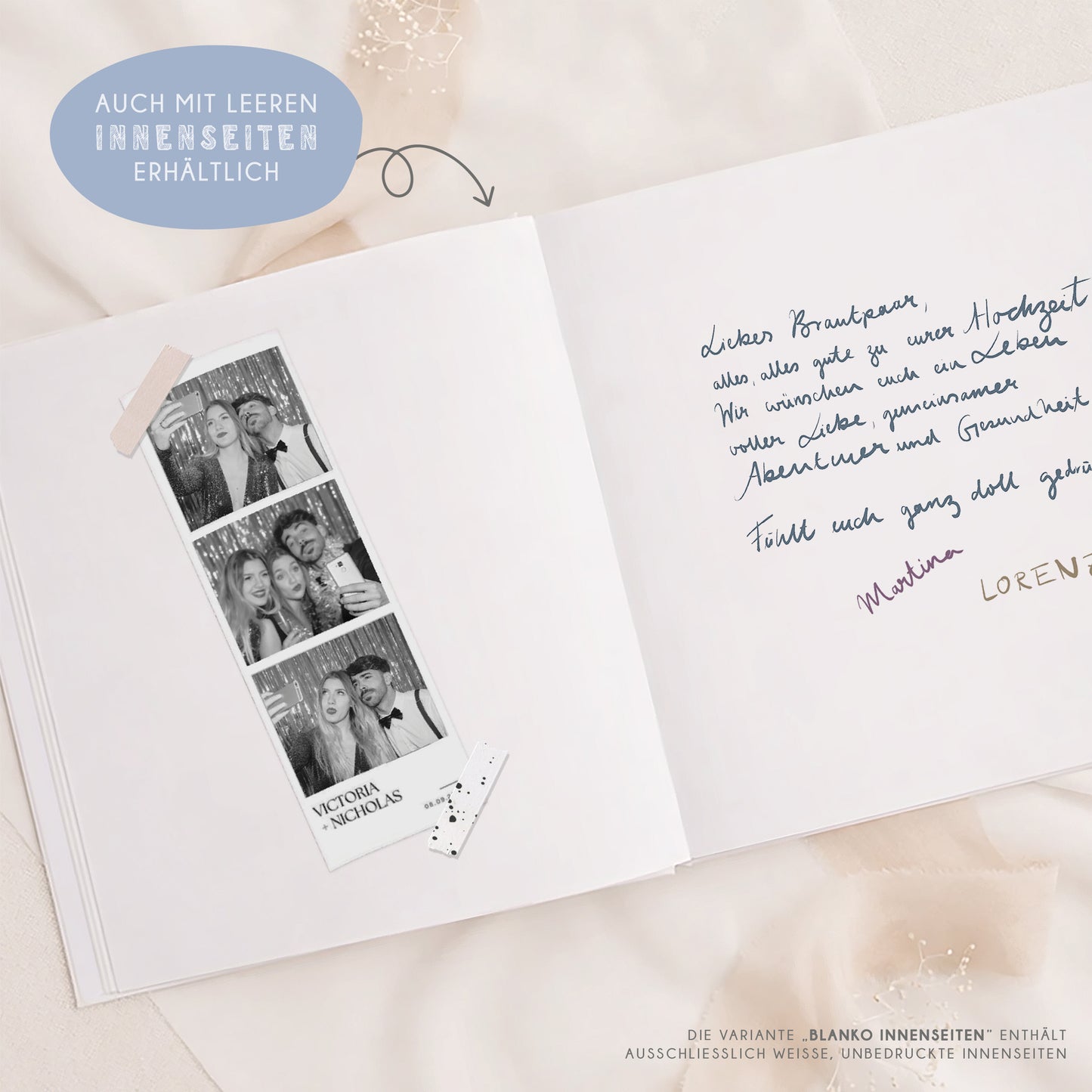 Personalisiertes Gästebuch Hochzeit – Dusty Blue Eukalyptus