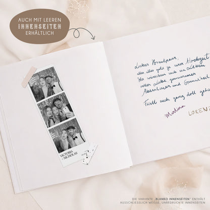 Personalisiertes Gästebuch Hochzeit – Simple White Eukalyptus