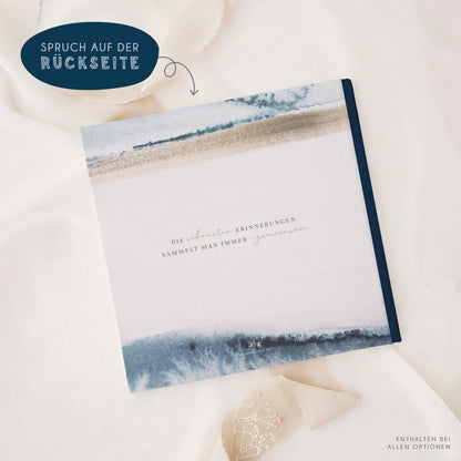 Personalisiertes Gästebuch Hochzeit – Maritimes Aquarell Design