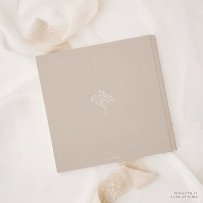 Personalisiertes Gästebuch Hochzeit – Soft Beige Eukalyptus