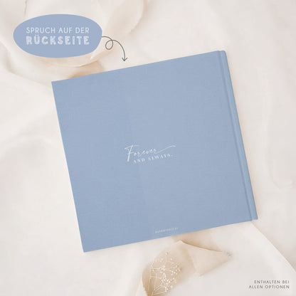 Personalisiertes Gästebuch Hochzeit – Dusty Blue Eukalyptus