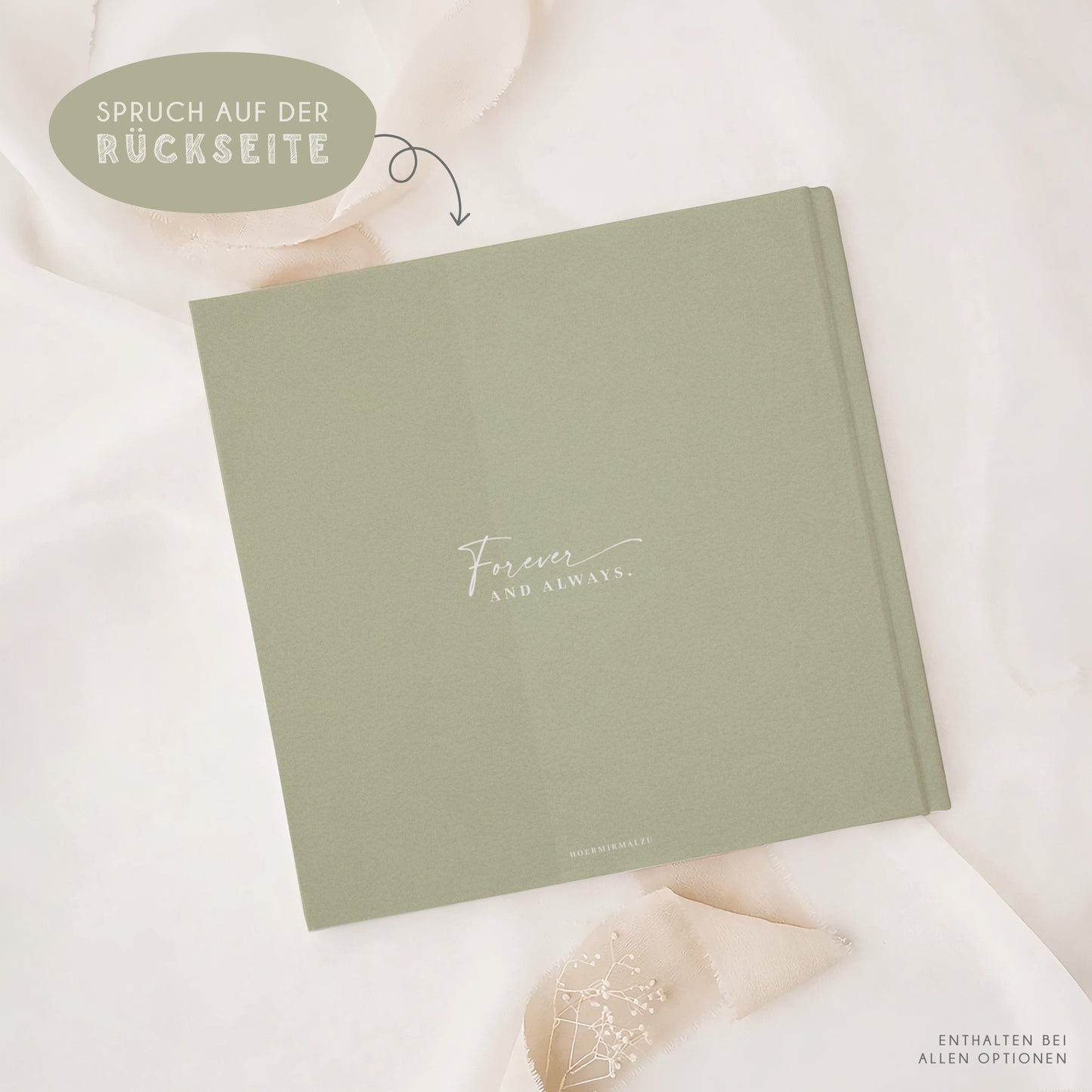 Personalisiertes Gästebuch Hochzeit – Soft Green Eukalyptus