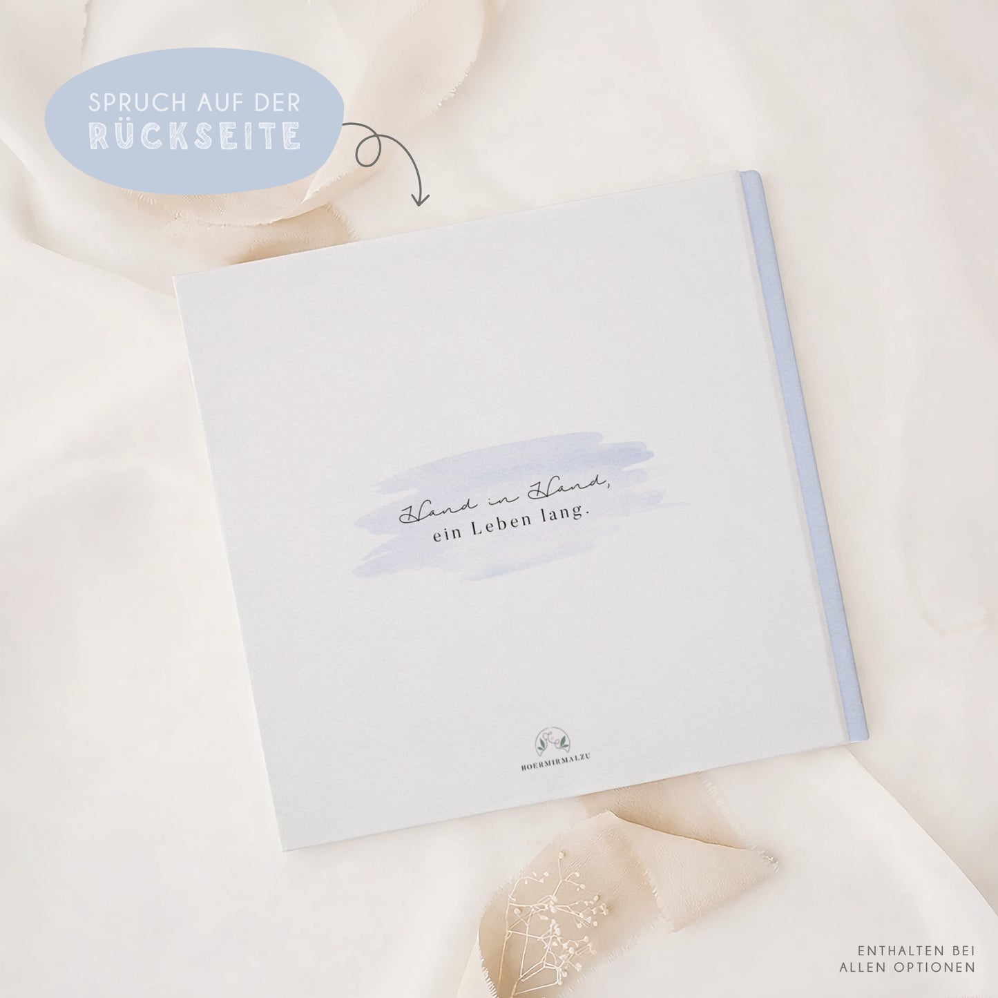 Personalisiertes Gästebuch Hochzeit – Blaue Wildblumen