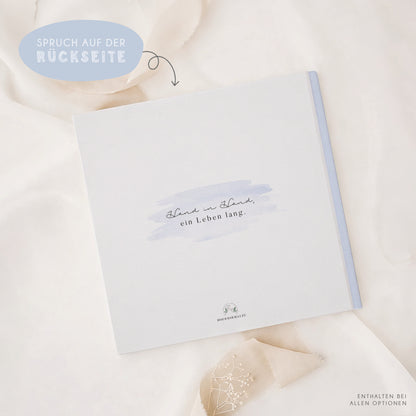 Personalisiertes Gästebuch Hochzeit – Blaue Wildblumen