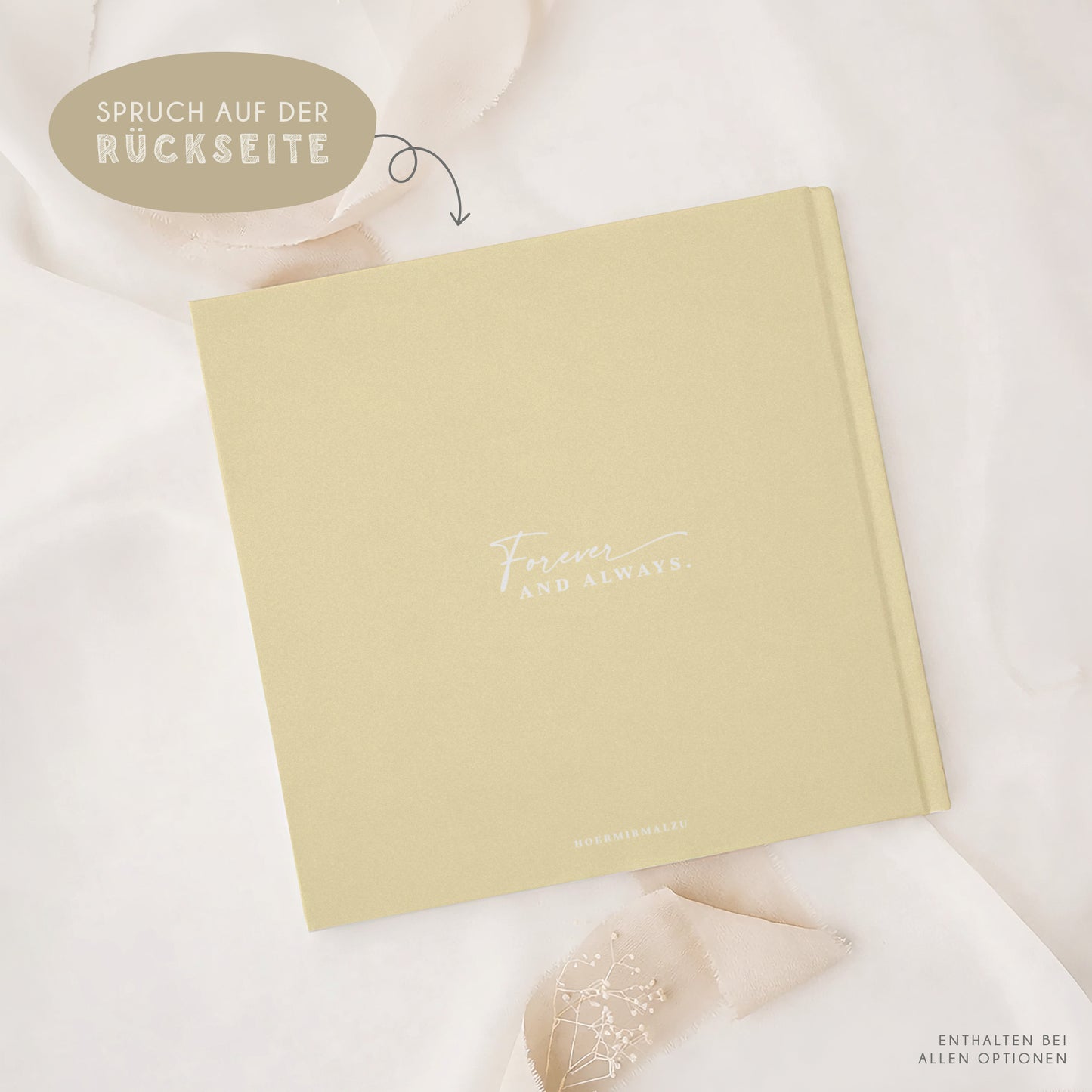 Personalisiertes Gästebuch Hochzeit – Butter Yellow Eukalyptus