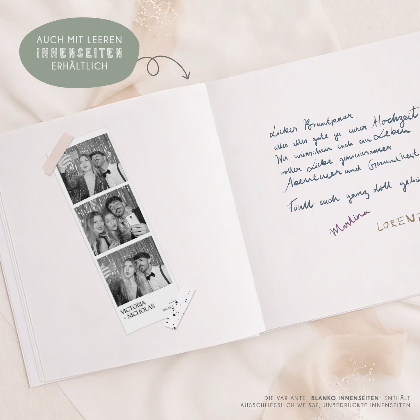 Personalisiertes Gästebuch Hochzeit – Wanderlust Design