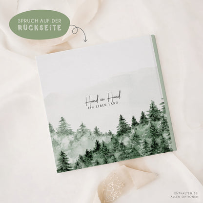 Personalisiertes Gästebuch Hochzeit – Naturliebe Wald