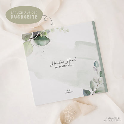 Personalisiertes Gästebuch Hochzeit – Eukalyptus Watercolor