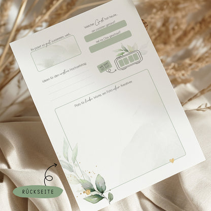 Gästebuchkarten „Greenery Eukalyptus“ – Hochzeit | DIN A5